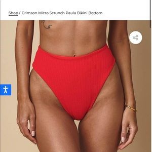 Crimson Micro Scrunch Paula Bikini Bottom